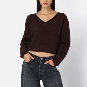John Elliott FOGGY WOOL V NECK SWEATER